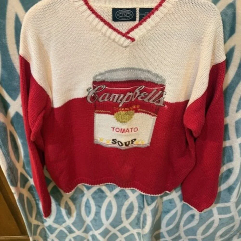 Total collectors piece! The classic Warhol Campbell's Tomato Soup Sweater - Picture 7 of 7